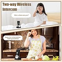 Vista 8 de Sistema de intercomunicación para el hogar, intercomunicador de voz de 2 vías, inalámbrico, sistema de intercomunicador para el hogar, súper largo
