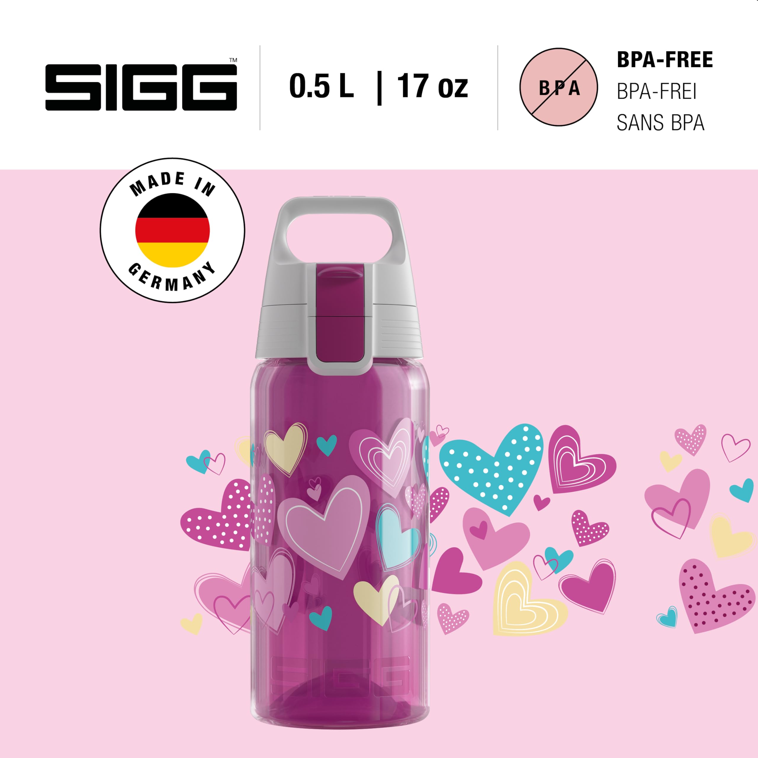 Besuche den Sigg- Sigg - Trinkflasche Kinder - Viva One - Made in Germany - Für Kohlensäurehaltige Getränke Geeignet - Auslaufsicher - Spülmaschinenfest - BPA-frei - Sport & Schule - 500ML in use