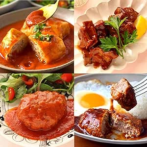 瀬戸牧場の丁寧な手仕事シリーズ・デリカセット - 瀬戸のもち豚 国産牛 手作り ハンバーグ 4個 ロールキャベツ 2個 煮込みスペアリブ 2個 / お取り寄せ 瀬戸牧場 丁寧な手仕事シリーズ 手ごね 冷凍 真空 個包装/贈り物 ギフト お祝い お礼 贈答用 お歳暮