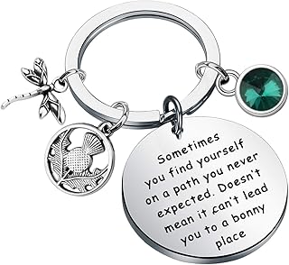 Sasenach Inspired Keychain Sassenach Scottish Jewelry Gift Sometimes You Find Yourself On a Path You Never Expected (outlander sometimes keychain)