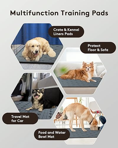 Miniatura 7 de ColorfulLaVie Almohadillas reutilizables para orina de perros, almohadillas lavables para orina de cachorros, almohadillas impermeables para