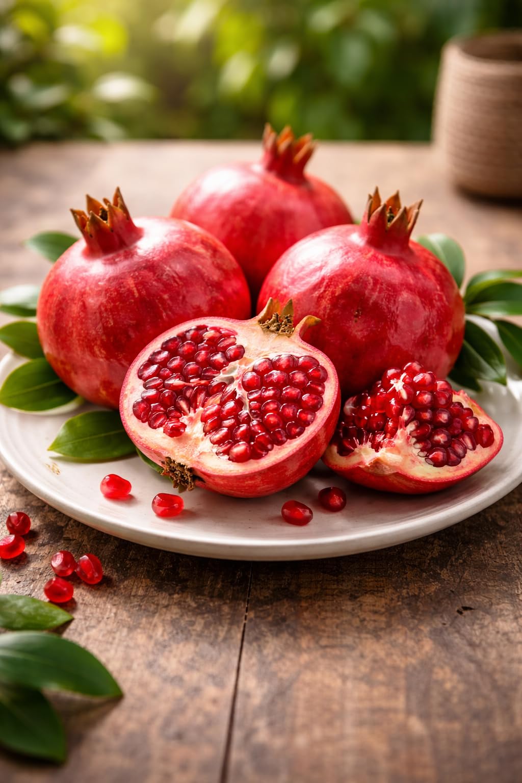 Punica granatum ‘Acco’ Granatapfelbaum 70–100 cm – winterhart, ertragreich, mediterrane Kübelpflanze, dekorativer Obstbaum für Balkon & Garten, pflegeleicht, essbare Früchte