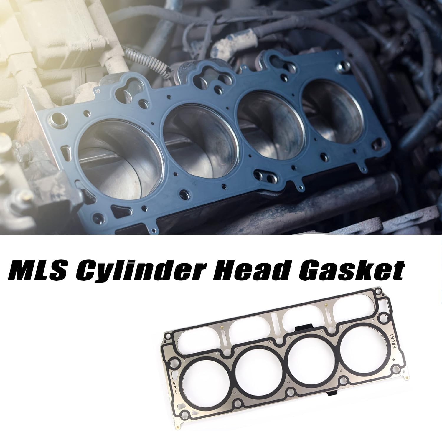 AUCERAMIC 12622325 MLS Cylinder Head Gaskets Fit for 2015-2020 Chevy Silverado Tahoe Suburban GMC Sierra Yukon 5.3L L83 V8 N/A Replace#26744PT