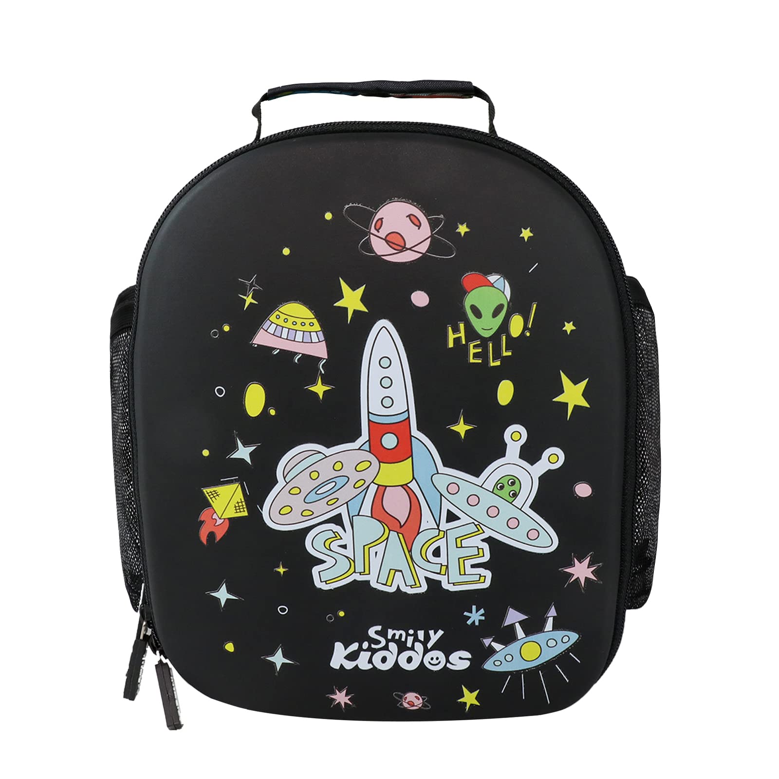 smily kiddos 3 Ltrs Eva pre School Kids School Bag Backpacks Cartoon/Boy/Girl/Baby/ (3-5 Years) Space Theme - Black-picture-34