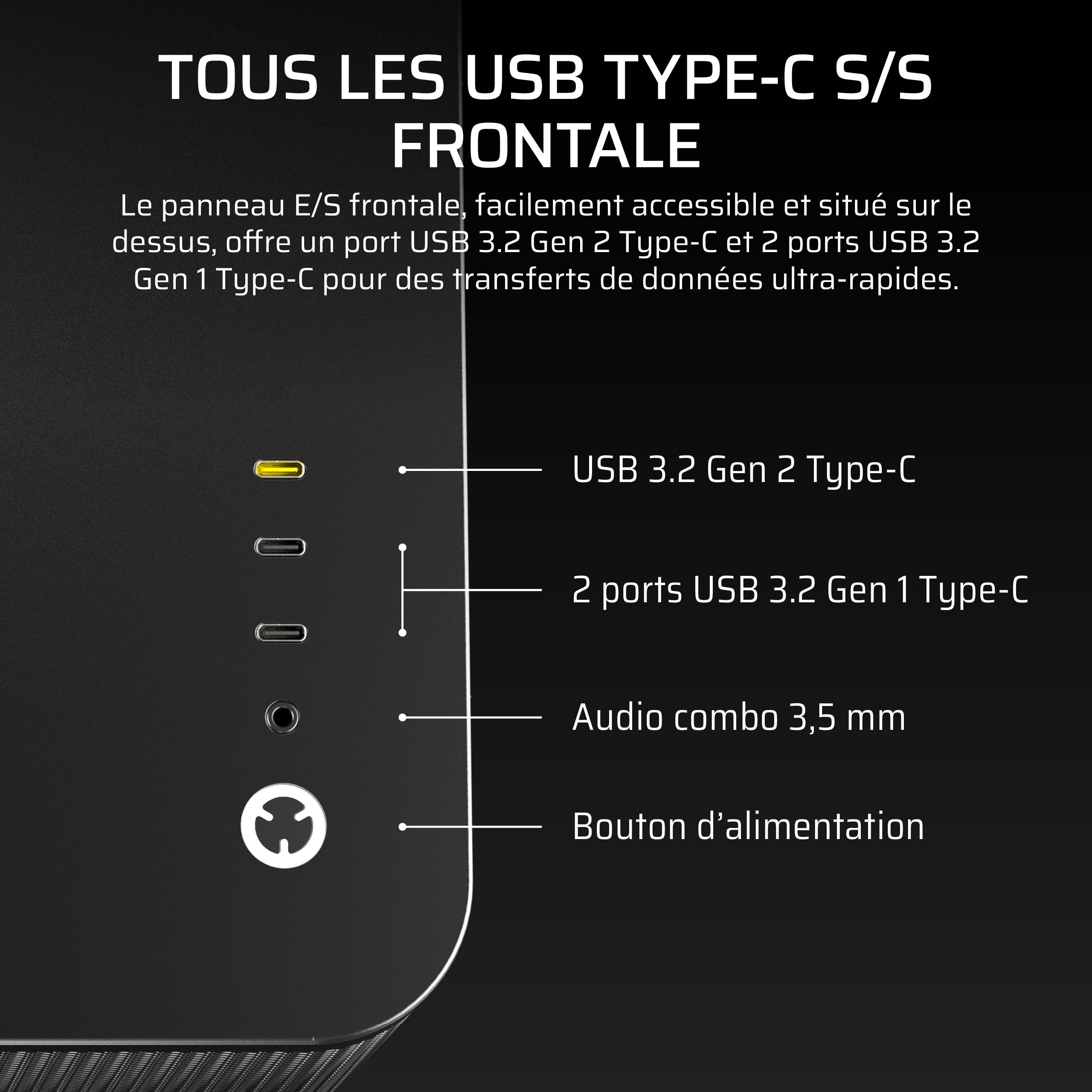 CORSAIR AIR 5400 RS-R ARGB Boîtier PC Triple Chambre Moyen-Tour – Noir | 3x Ventilateurs RS-R ARGB Inclus, Panoramique, Chambre Isolée pour AIO 360mm, Compatible Mères À Connexion Inversée