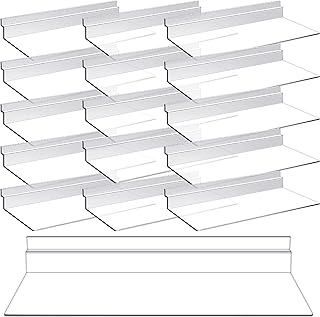Kathfly 16 Pack 4 x 10 Inch Slatwall Shelves Hanging Accessories Clear S...