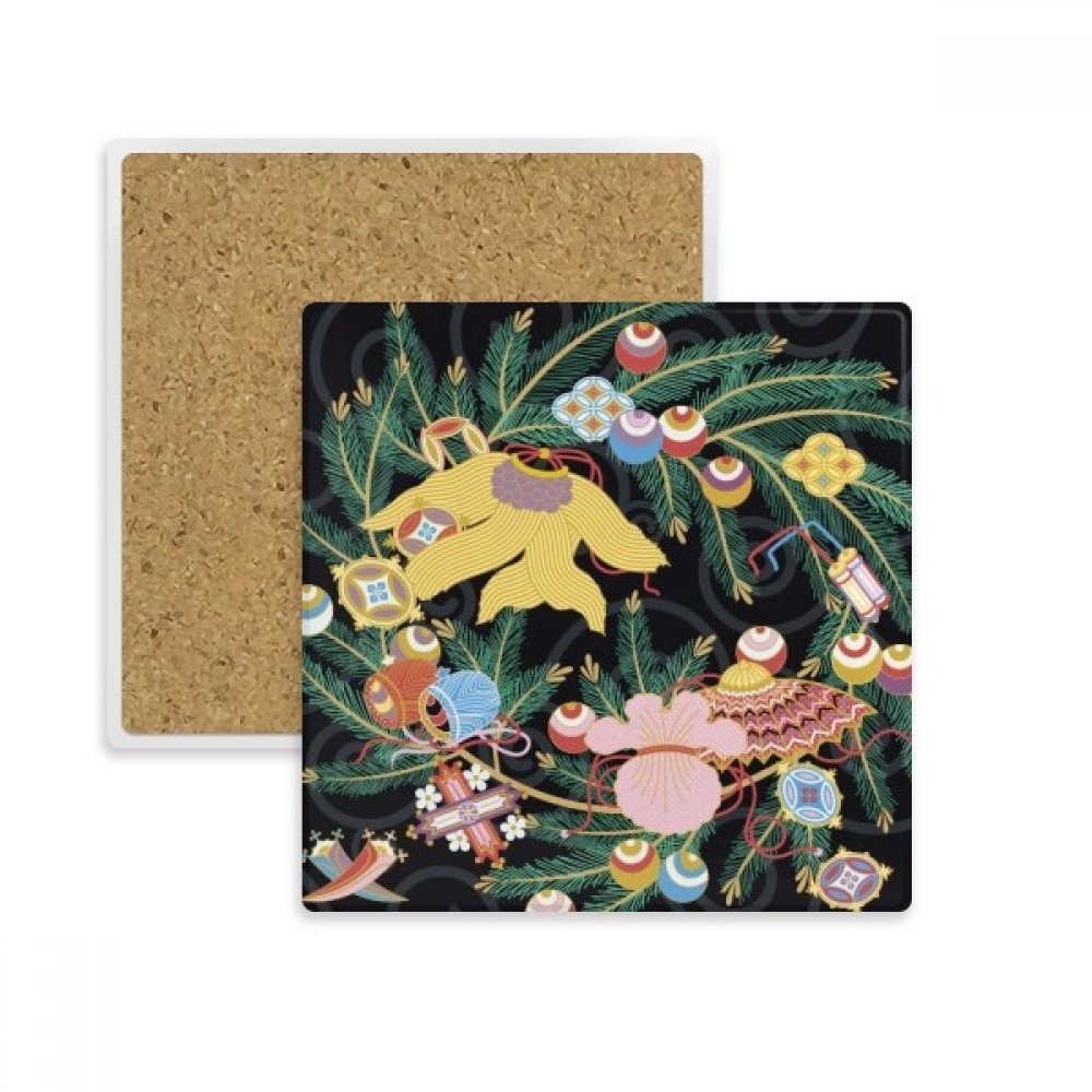 Coupe du Coaster Tasse Absorbent Peinture Japonaise en Pierre Décorative