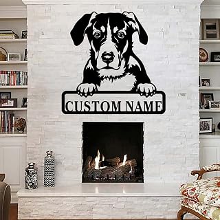 Gift for Dog Lovers, Dog Name Metal Sign, Metal Letters for Outdoor Signs, Porch Signs Outdoor, Wedding Housewarming Gifts for Home Farmhouse Outdoor Wedding Registry Items 14in, Shipped from US