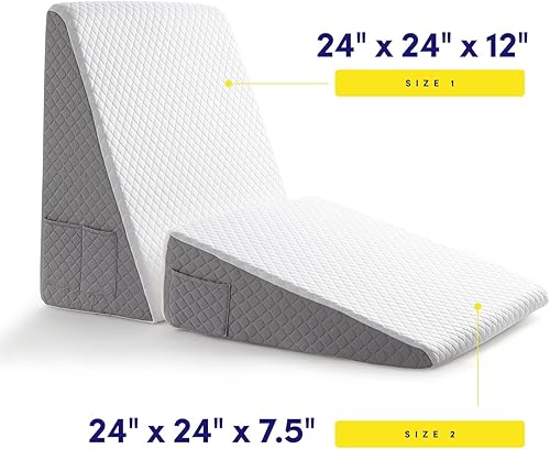 Miniatura 2 de Almohada de cuña de cama de alta calidad, soporte ergonómico para dormir, poscirugía, alivio del reflujo ácido y más, espuma viscoelástica