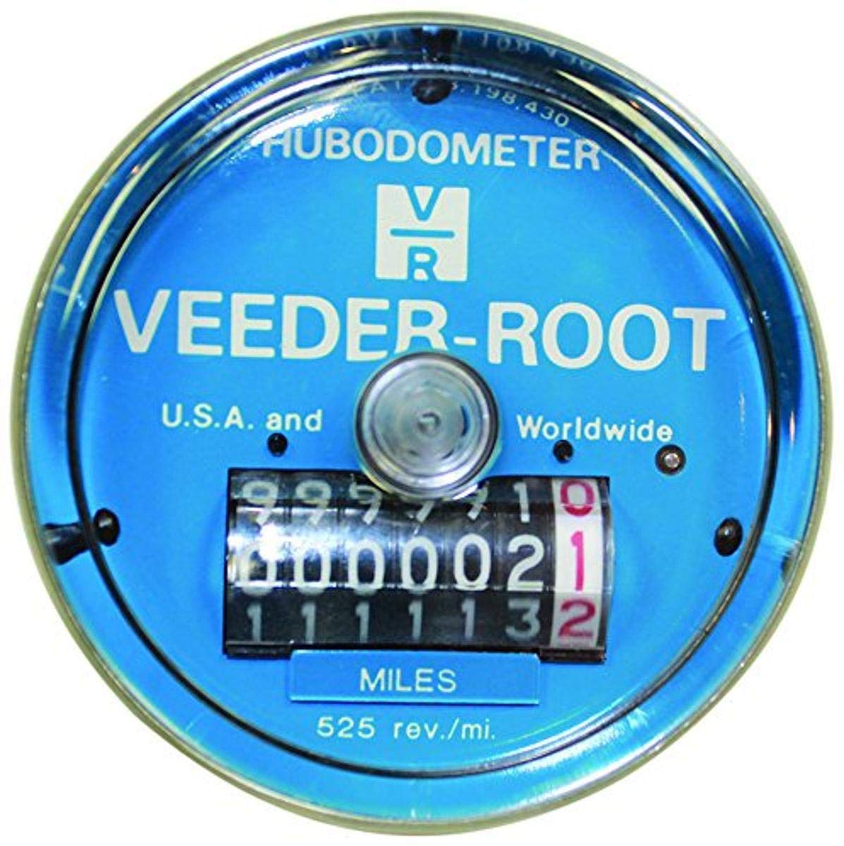 VeederRoot Hubodometer, 525 revs/mile, Records Every Revolution, Zinc