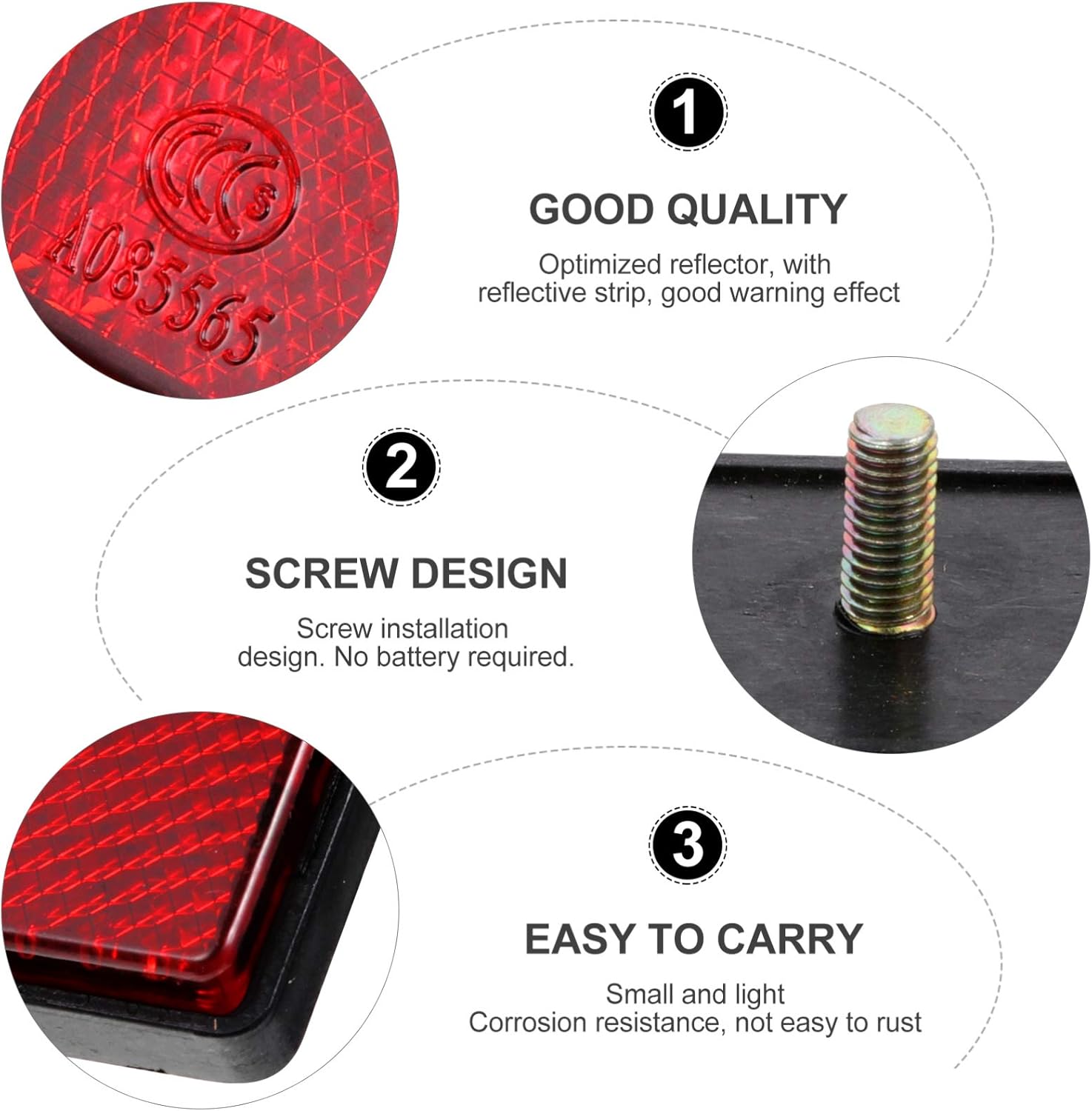 DOITOOL Reflactors Rectangular Reflector Motorcycles Photo