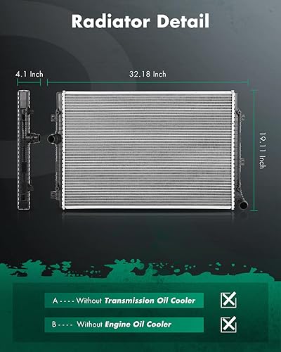 Vista 257 de SCITOO Radiador 2839 apto para Jeep 2006-2010 para Jeep para Commander 3.7L 2005-2010 para Jeep para Grand Cherokee 3.7L 2005-2009 para Jeep