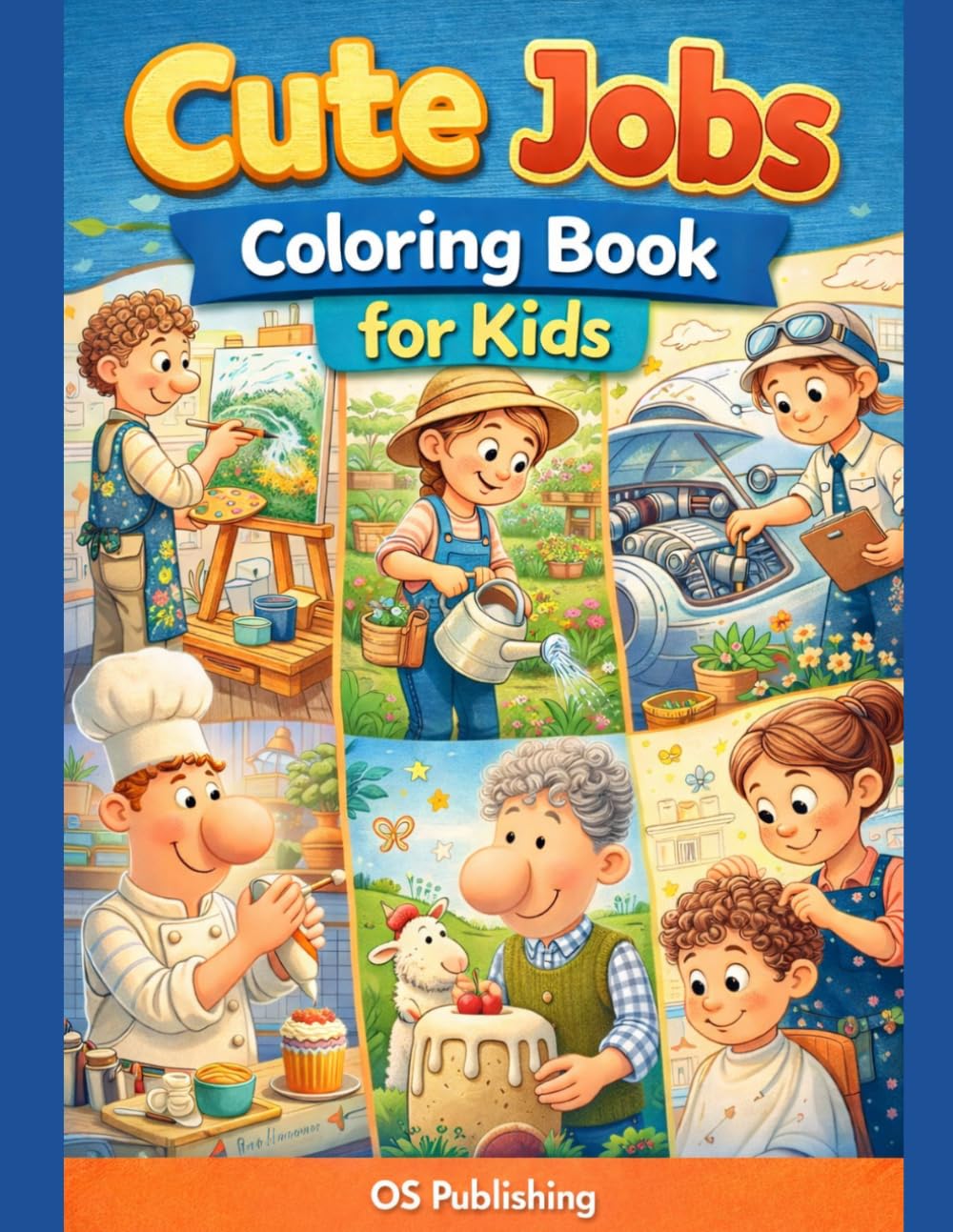 Cute Jobs: Coloring Book for Kids