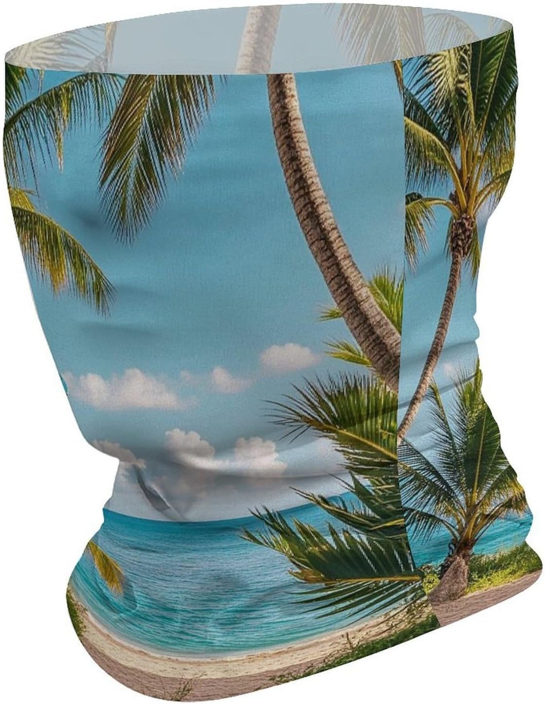 Tropical Palm Trees Neck Gaiter Bandana Windproof Breathable Face Mask Cover Face Cover Cold Weather Gator Scarf Winter Neck Warmer Gaiter Half Balaclava Scarf Mask for Men Women