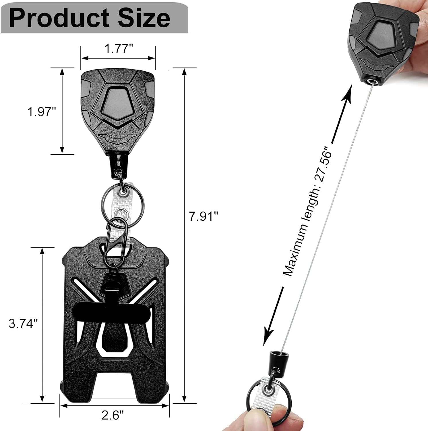 Anti-Theft Phone Tether, Retractable Steel Line Phone Lanyard image 3