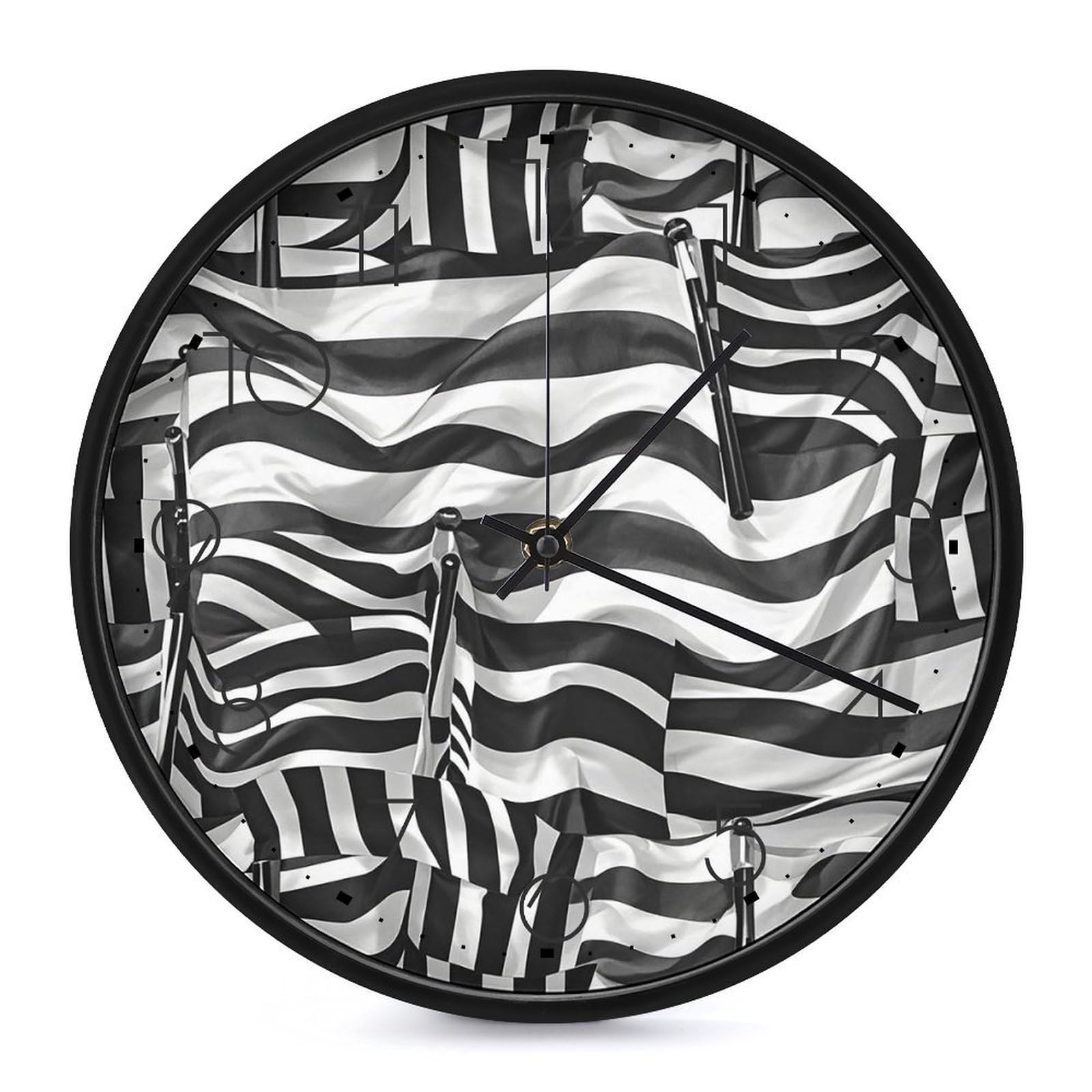 Horloge murale ronde silencieuse sans tic-tac moderne à piles 25,4 cm