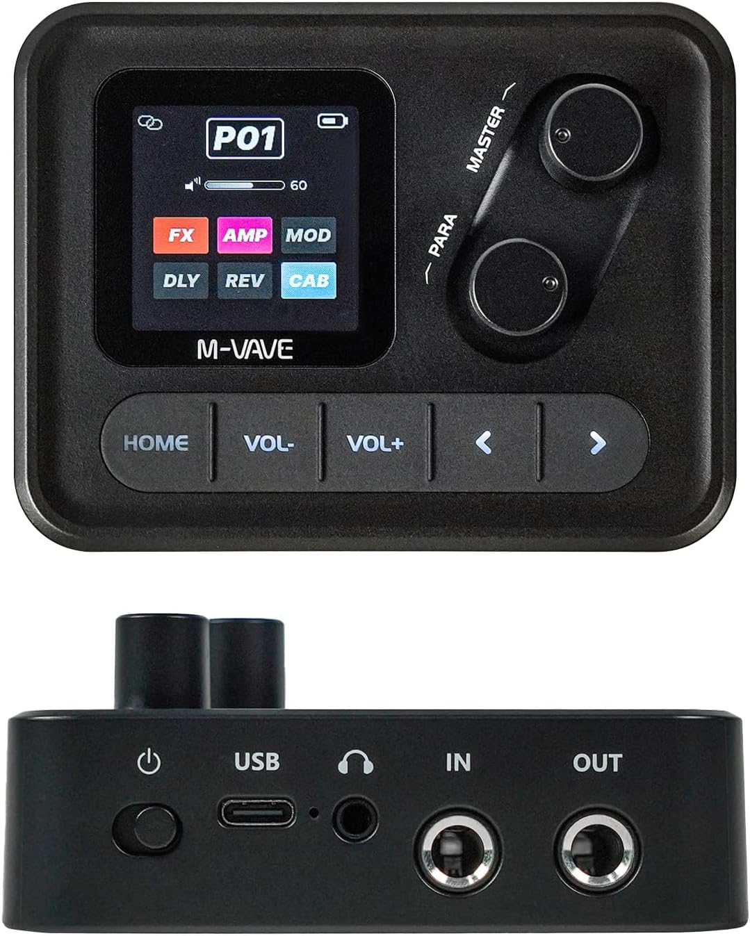 M-VAVE Digital Guitar Effects Processor, Multi-Effect Pedal with App Control, LCD Display, FX AMP MOD CAB DLY REV Controls