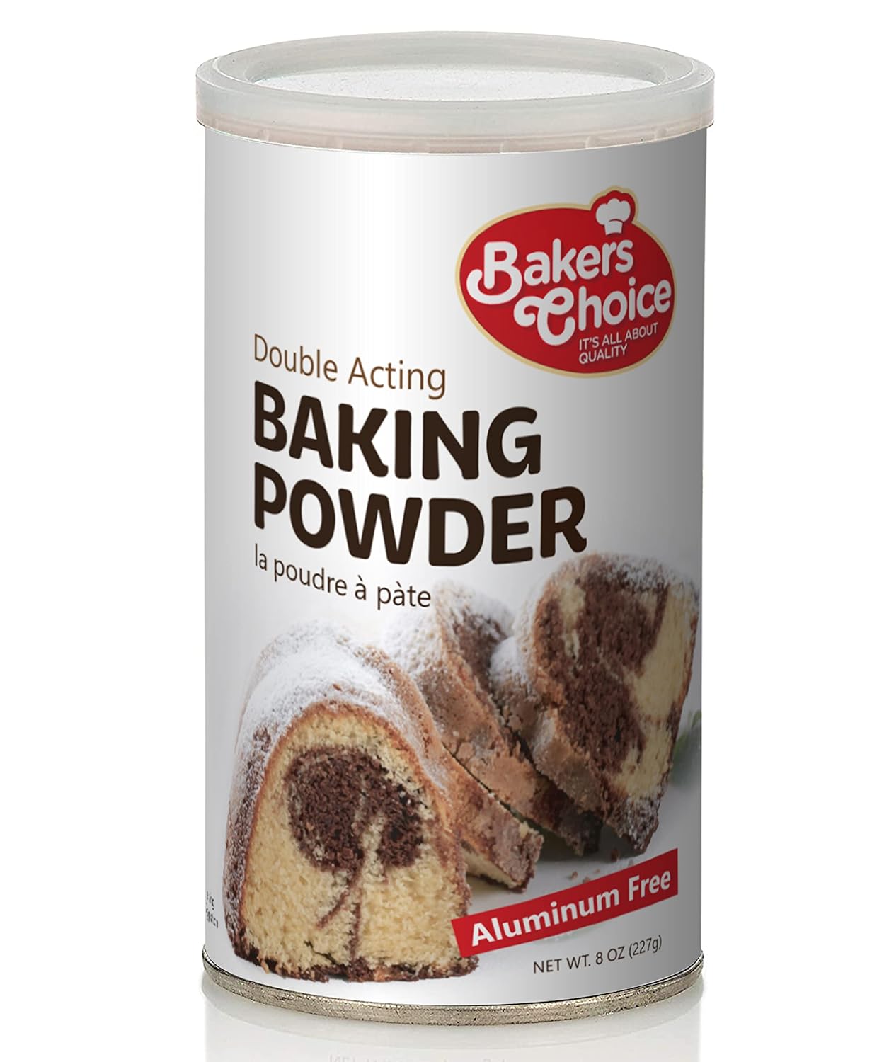 Double Acting Baking Powder, 8 oz. Aluminum Free Baking Powder, Premium Grade