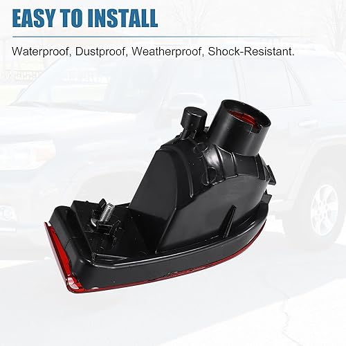 Miniatura 6 de uxcell Lámpara de luz reflectora de parachoques lateral trasero derecho para Toyota 4Runner 2003-2005 rojo