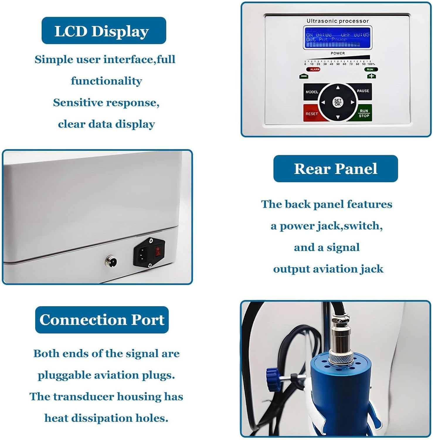 Ultrasonic Homogenizer Lab Emulsifier Machine,Cell Disruptor Mixer,Working Frequency 20khz,with Titanium Probe,Processable Capacity 10-600ml,for Liquid Emulsification 4mmprobe