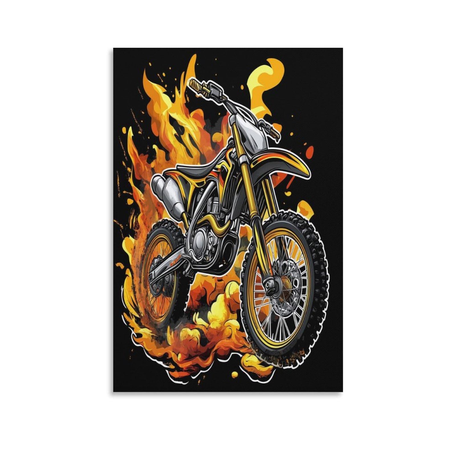 Póster de motocross en lienzo para decorar paredes de dormitorios 6