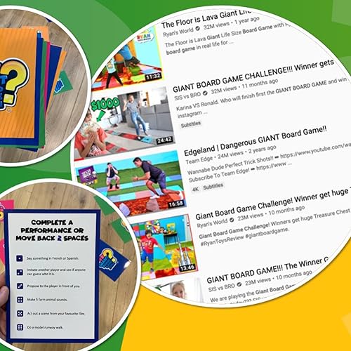 Miniatura 4 de Juego de mesa gigante - Kids & Family Actividad al aire libre Party & Quiz Game con desafíos & preguntas.