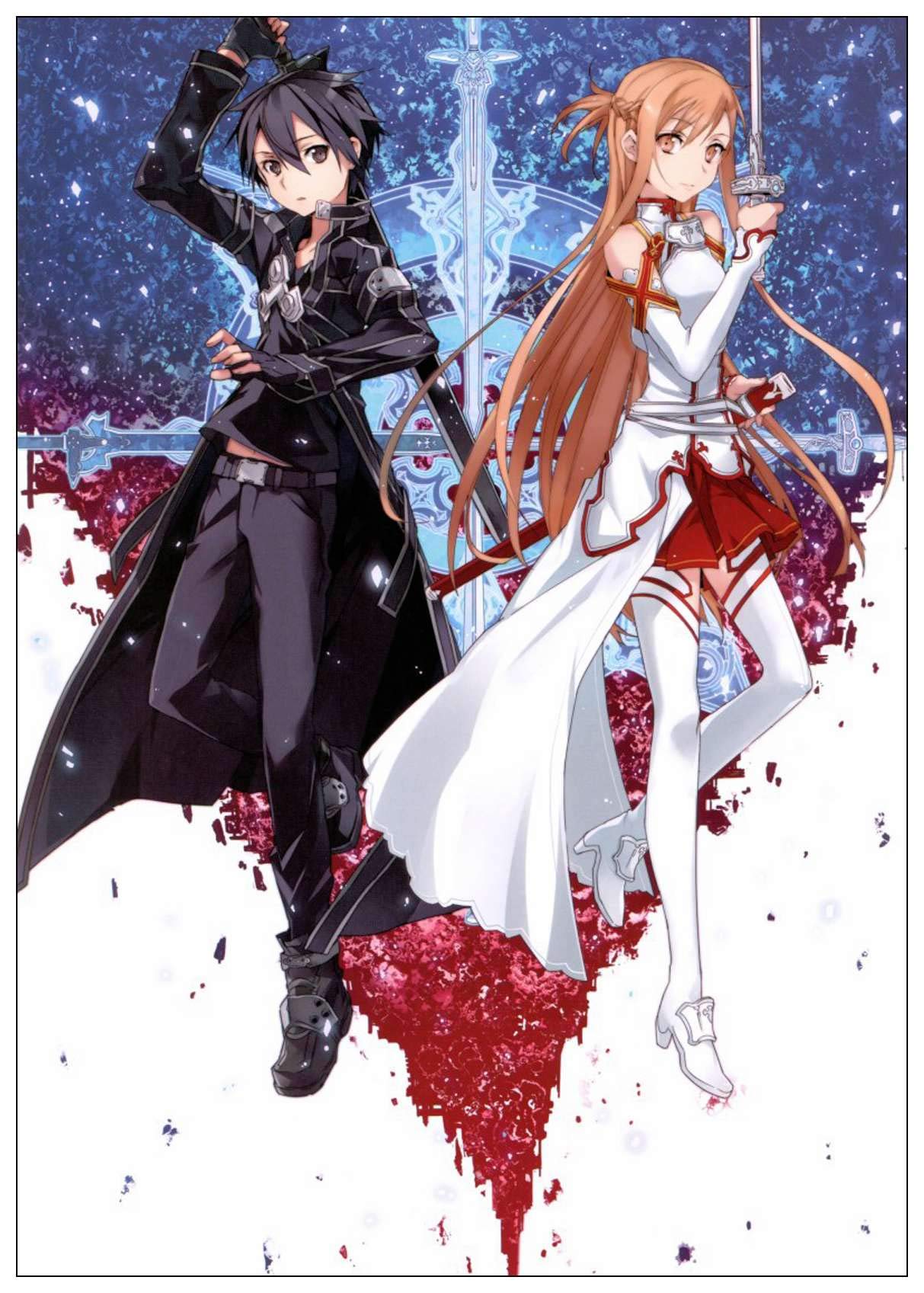 ERUZO 5D Adult Diamond Painting Kit, Japanese Anime Sword Art Online SAO, Diamond Painting 5D Cross Stitch Resin Diamond Craft DIY Painting for30x40cm