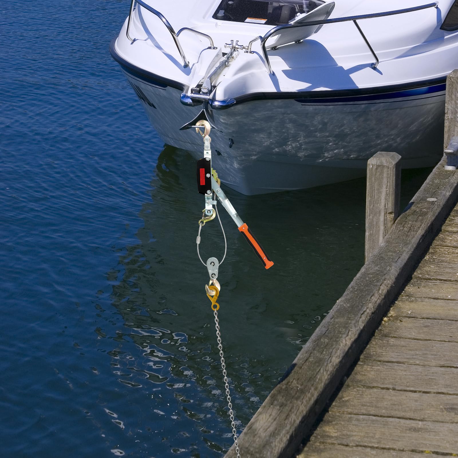 Kabelzug, 76 cm Handhebel-Seilzug, Handwinde, Handseilzug für Szenarien wie Fahrzeugwartung, Abschleppen
