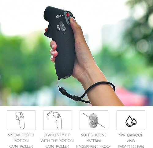 Miniatura 6 de Cubierta protectora para DJI FPV controlador de movimiento con cuerda de mano, accesorios combinados de silicona para drones