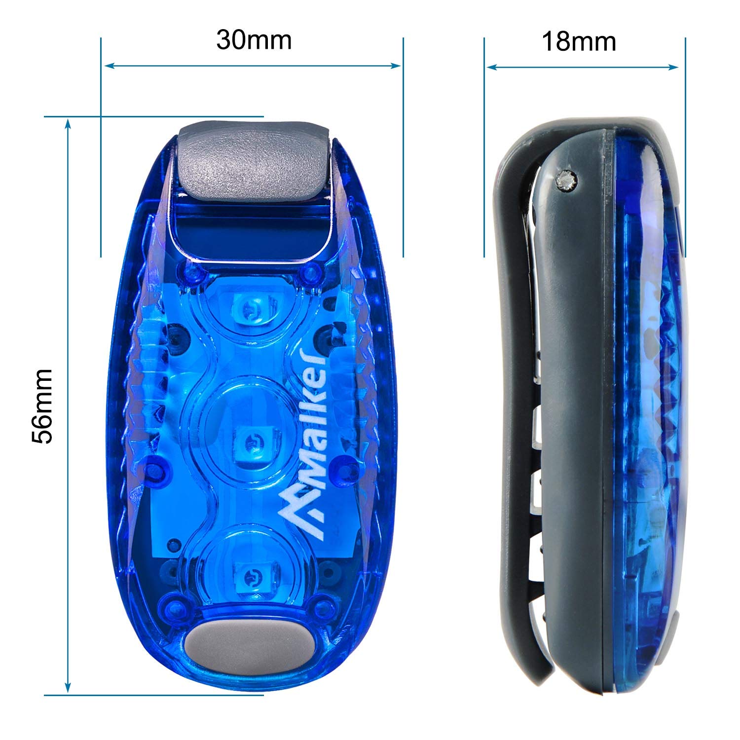 2x LED Blinklichter Für Schulranzen - USB-ladbar, IP68 Wasserdicht, 4 Modi