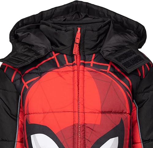 Miniatura 6 de Chaqueta acolchada con cremallera de cosplay de Marvel para niños pequeños hasta grandes, tallas (2T - 14-16)