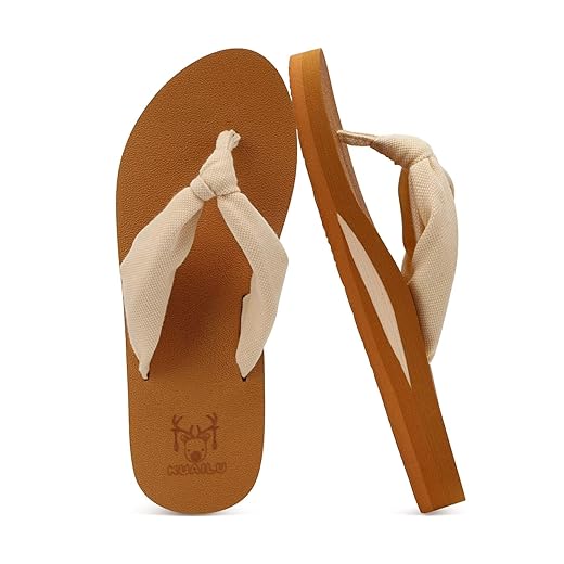 KuaiLu Flip Flops for Women with Arch Support Yoga Mat Comfortable Summer Beach Walking Thong Cushion Sandals Slip On Indoor Outdoor