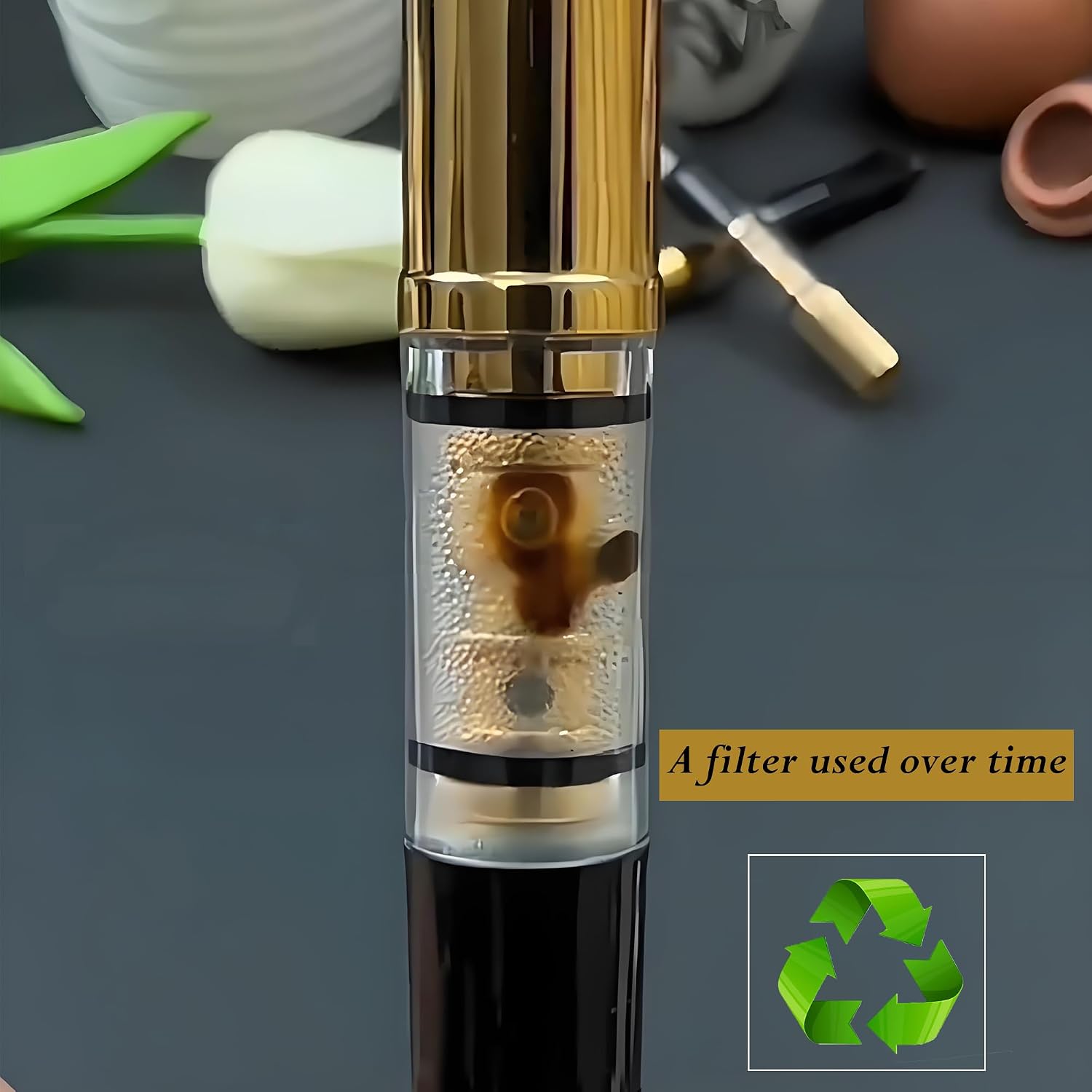 VOVCIG 25 Cigarette Filters Set‌ Includes 5 Portable Cases,and Cleaning Needles,Compatible with Regular Cigarettes (5.2-7.9mm Diameter)