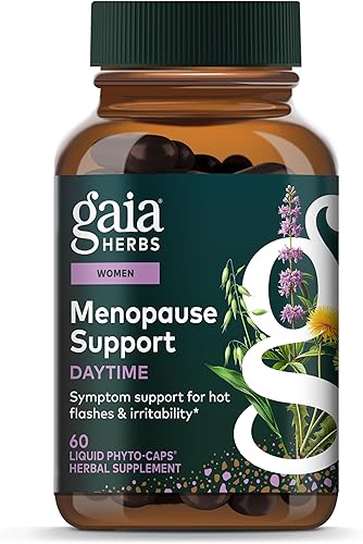 Gaia Herbs Menopause Support Daytime - Helps Support Hormone Balance & Well-Being for Women* - with Vitex, Black Cohosh, St. John's Wort & Oats - 60