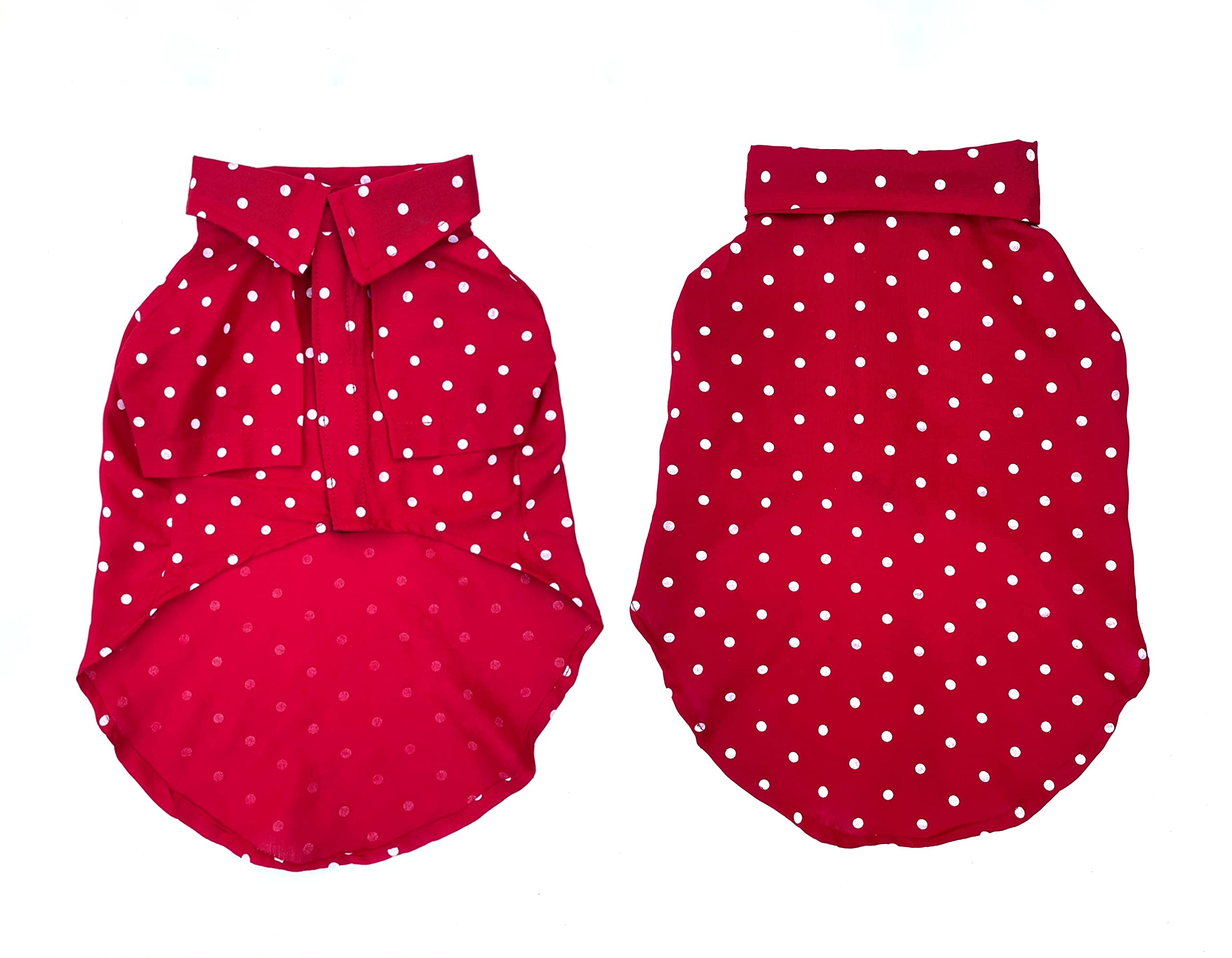 Pets Planet Super Soft Trendy Printed Shirt Dogs Cat Puppy Clothes and Summer Reversible Ultra Comfort Apparel Cotton Breathable Basic Vest Light Weight Thin (4XL, 26 Inch, Redpolkadotshirt) 3