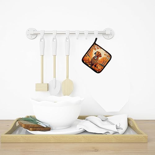 Miniatura 9 de Caroline's Treasures DAC1074PTHD Siberian Husky Fall Pair of Pot Holders Kitchen Heat Resistant Pot Holders Sets Oven Hot Pads for Cooking Baking