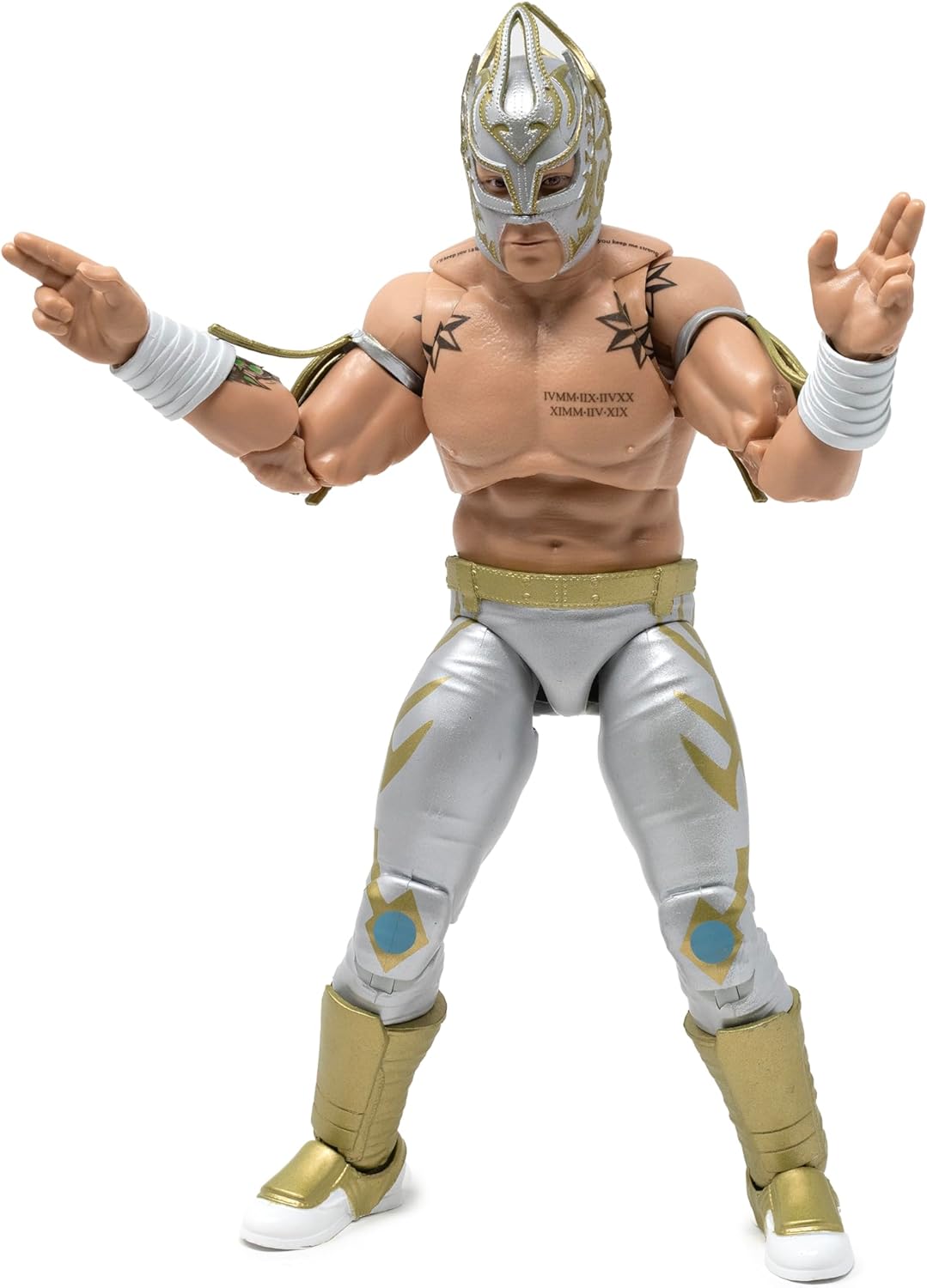 Boss Fight Studio Legends of Lucha Libre Premium Laredo Kid Action Figure – Highly Articulated Figurine with Accessories - Removable Soft Goods Cape, Alternate Hands & Head, and Removable Gear – 1:12