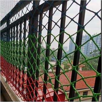 AWSAD Guardrail Rope Net,Child Safety Net Outdoor Balcony Garden Fence for Decoration,Balcony Stairs Anti-Fall Net,6mm Rope Thickness Color 15cm mesh, Size 1x6m3.3x19.7ft