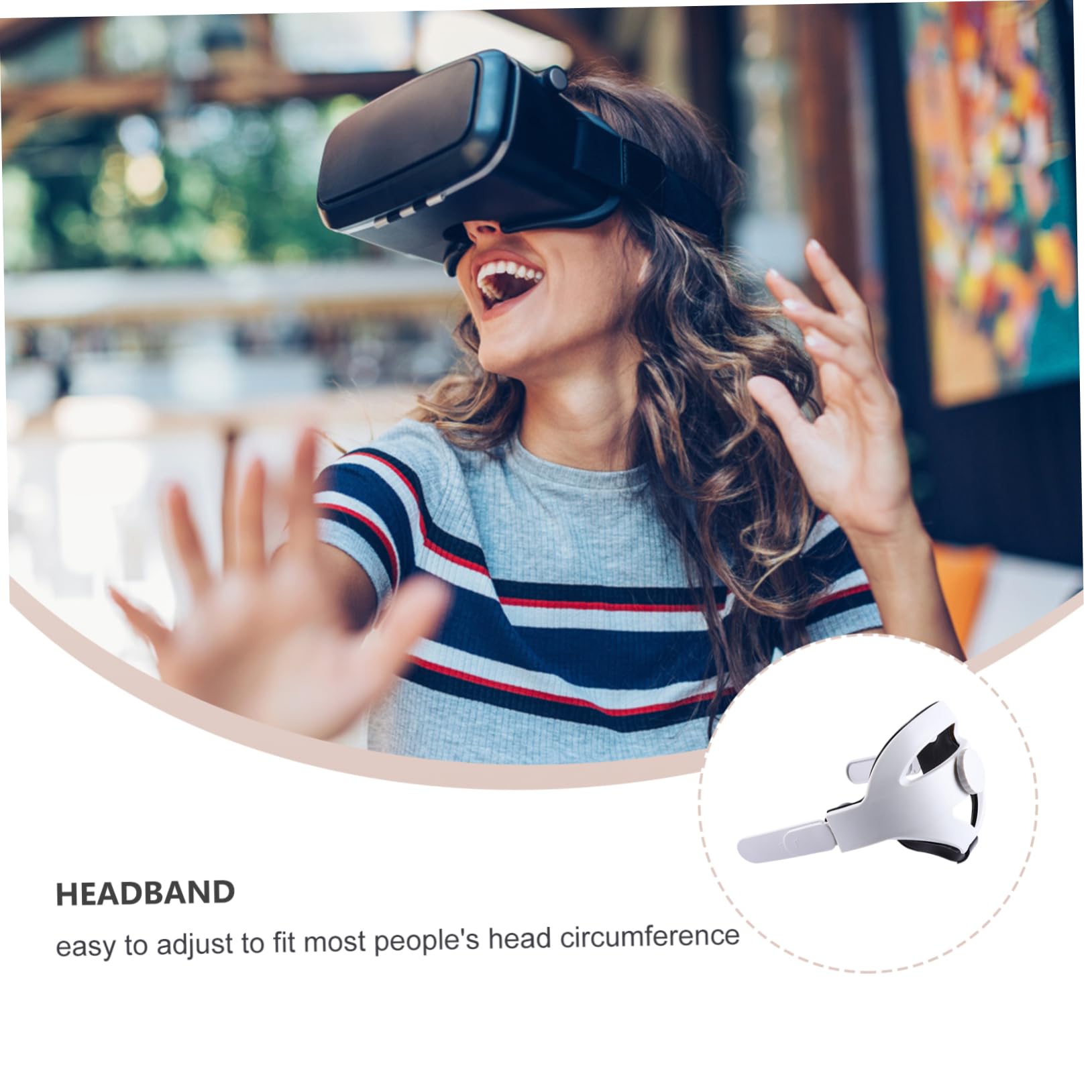 Operitacx Verstellbares Vr Kopfband für Vr-Brille Komfortables Zubehör mit Drehknopf aus Stoßdämpfendem Material Druckausgleichend Balance Optimiert für Längeres Spielen