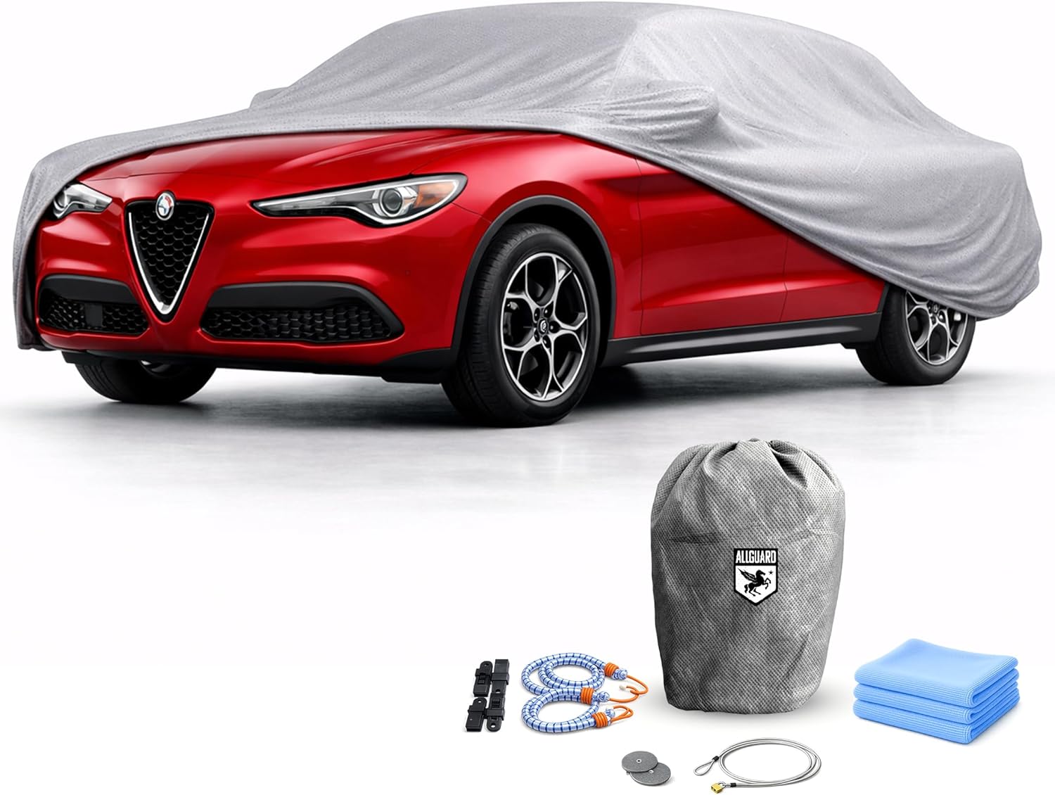 Car Covers Weatherproof Max SUV Cover & Warranty Compatible with Alfa Romeo 2020 Stelvio – Outdoor Cover Theft Cable Lock SUV Accessories Better Than Waterproof