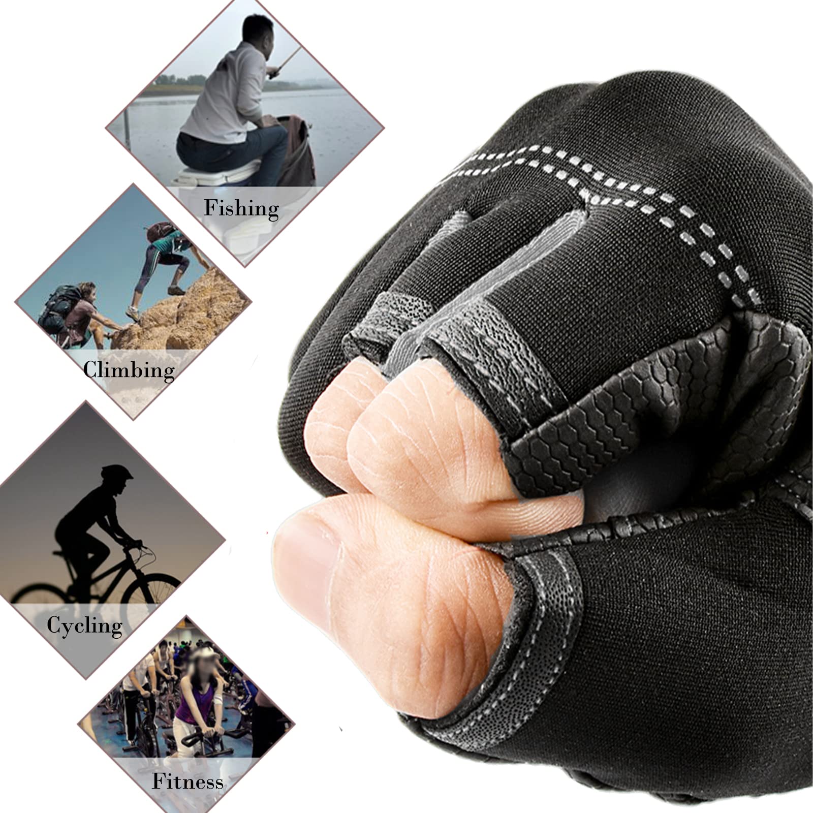 1 Par Guantes De Pesca Con Tres Dedos Guantes De Pesca Antideslizantes De Verano Guantes Deportivos De Verano Para Hombre ajustable Para Actividades Al Aire Libre, Pesca, Ciclismo, Calefacción