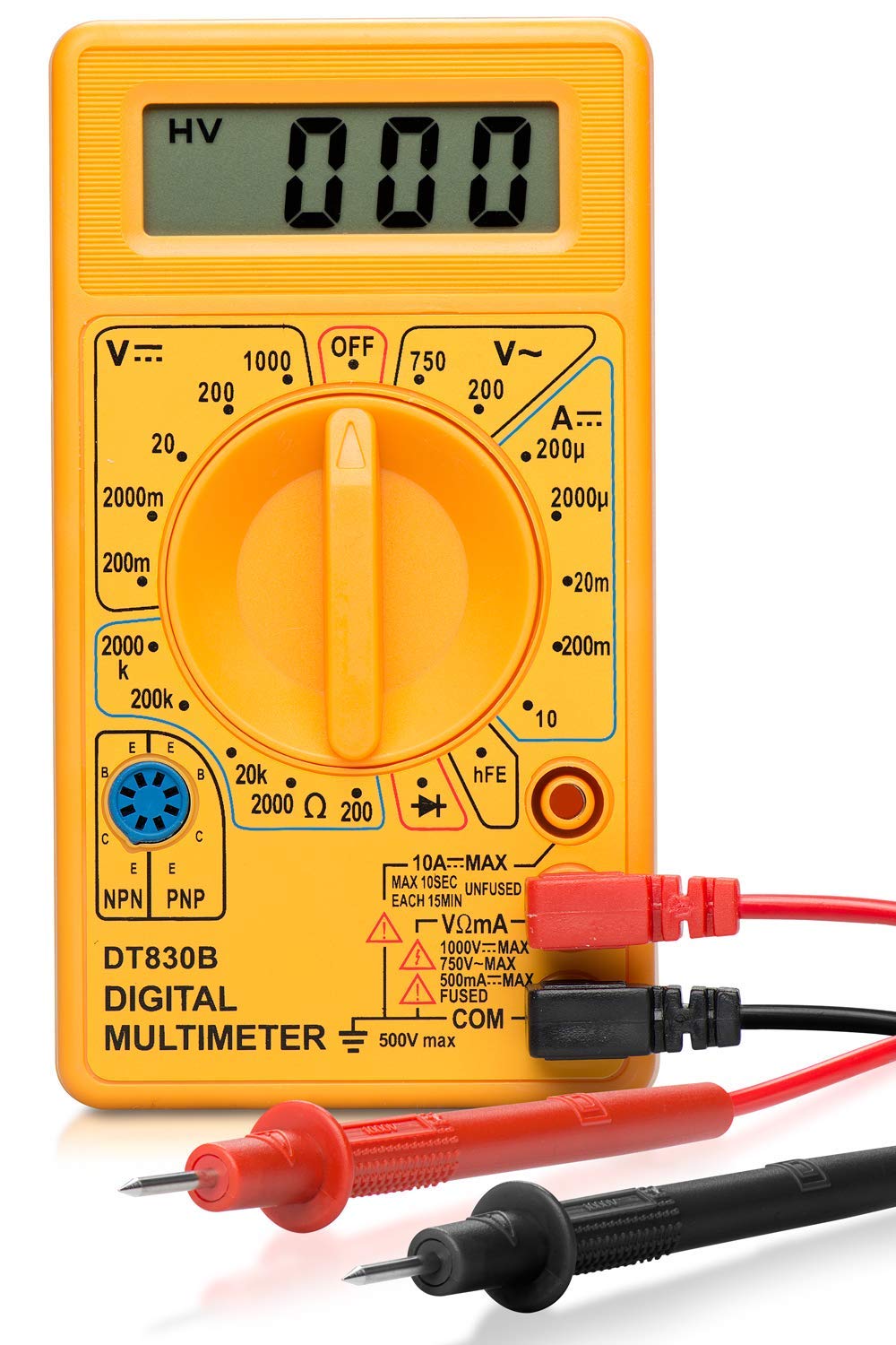 FEDUS Digital Multimeter Diode & Transistor Tester AC DC Volt Test Voltmeter, Automotive Multimeter Meter Tester, Measure Voltage Test, Car Battery Tester, Analog Multimeter Kit, Volt Meter-image-11