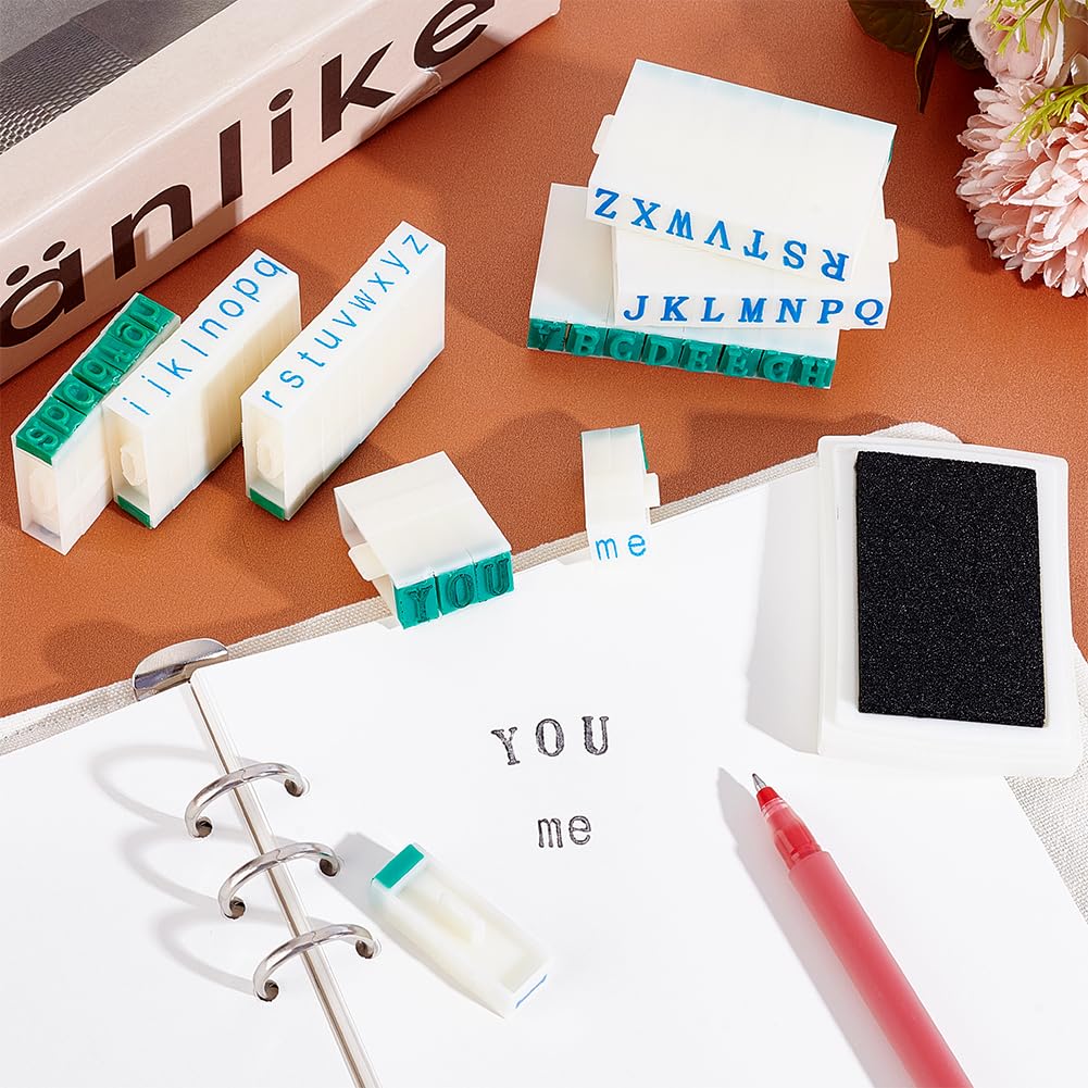 UNICRAFTALE Set di 52 timbri per macchina da scrivere americana, lettere dalla A alla Z, lettere dell'alfabeto dalla A alla Z, per feste, diari e scrapbooking