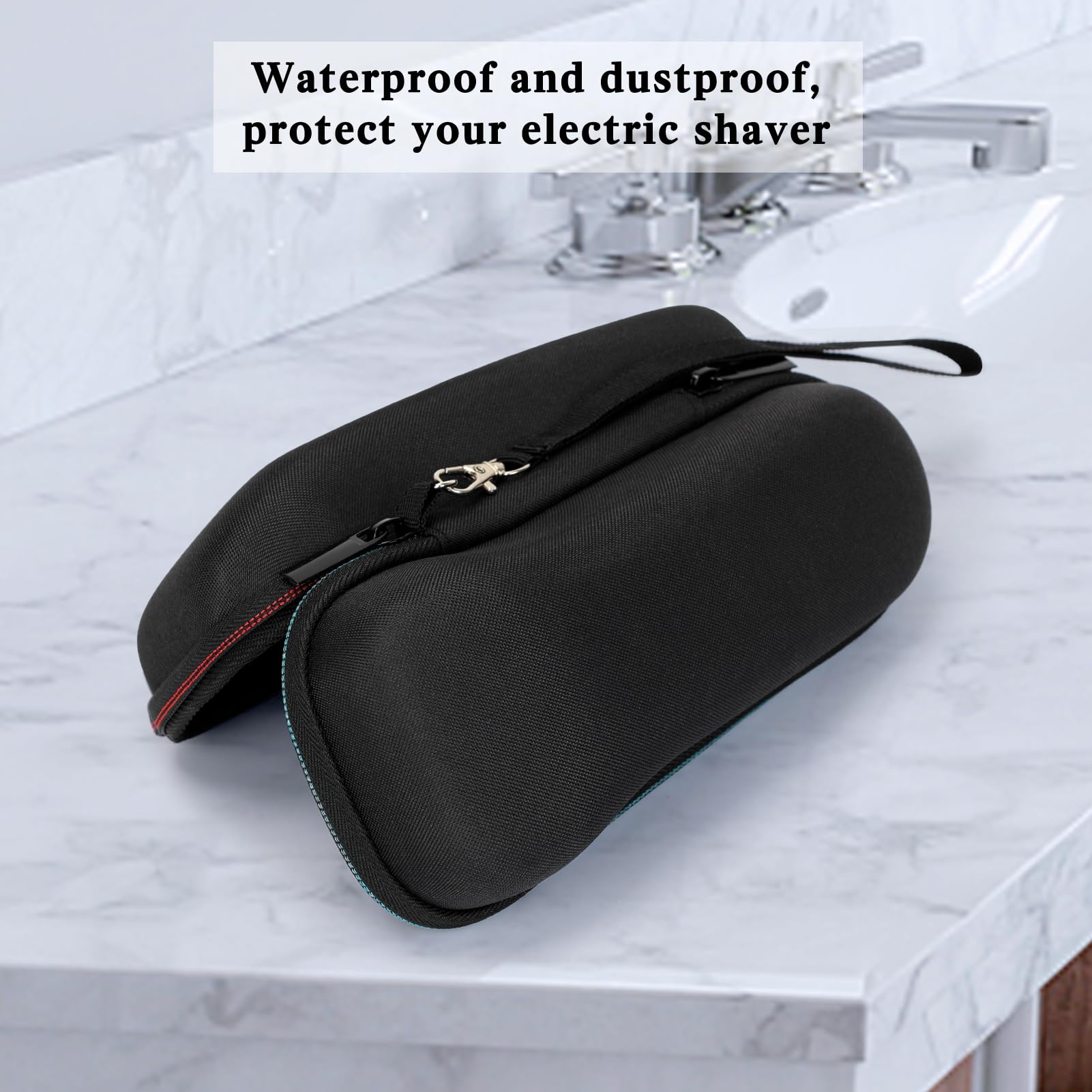 Funda de viaje para afeitadora Braun Series 3/3S/5/5S/7/7S/9/9S/9 Pro, funda de afeitar de viaje, funda rígida de EVA para viajes, funda de transporte rígida para recortadora y afeitadora, Negro