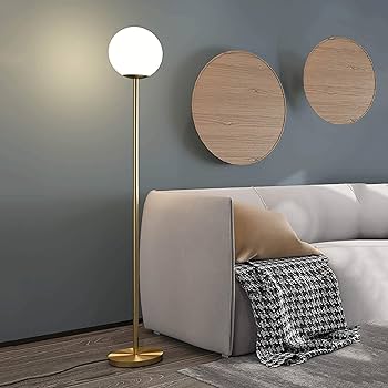 Amazon.co.jp : 曇らされたガラスグローブフロアランプ、リビング Amazon.co.jp : 曇らされたガラスグローブフロアランプ、リビング
