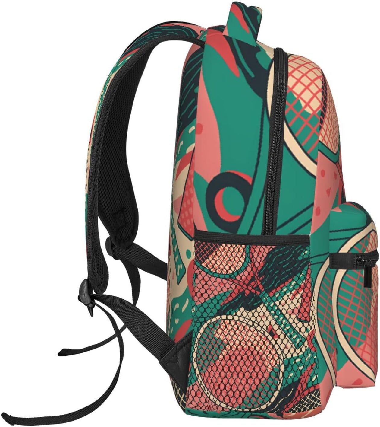 [Qinqincai] ィース テニス 運動 レトロ 可愛い ラップトップ多機能旅行リュック