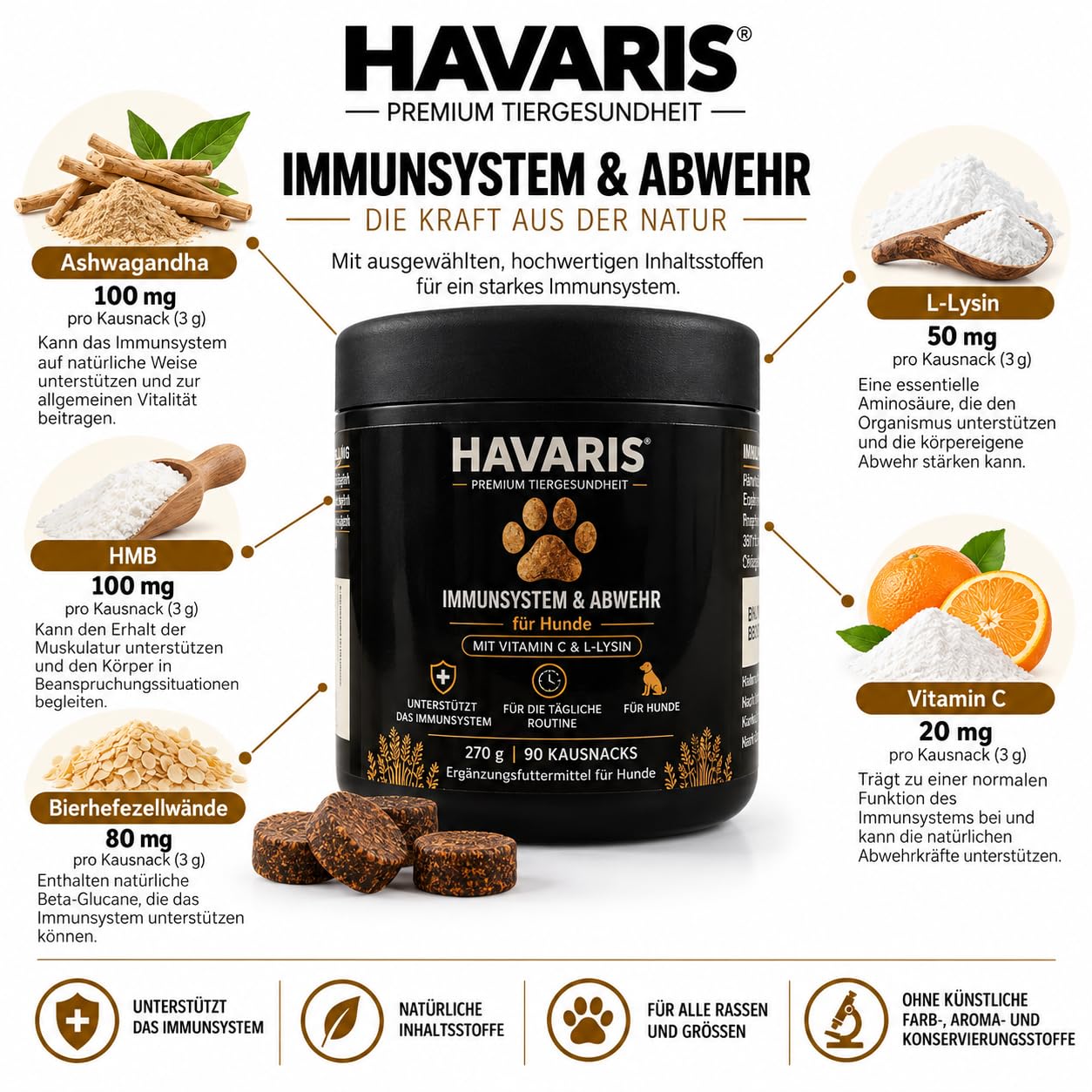 2er-Set für Hunde – Immunsystem & Abwehr + Haut & Fell – 2 x 90 Kausnacks