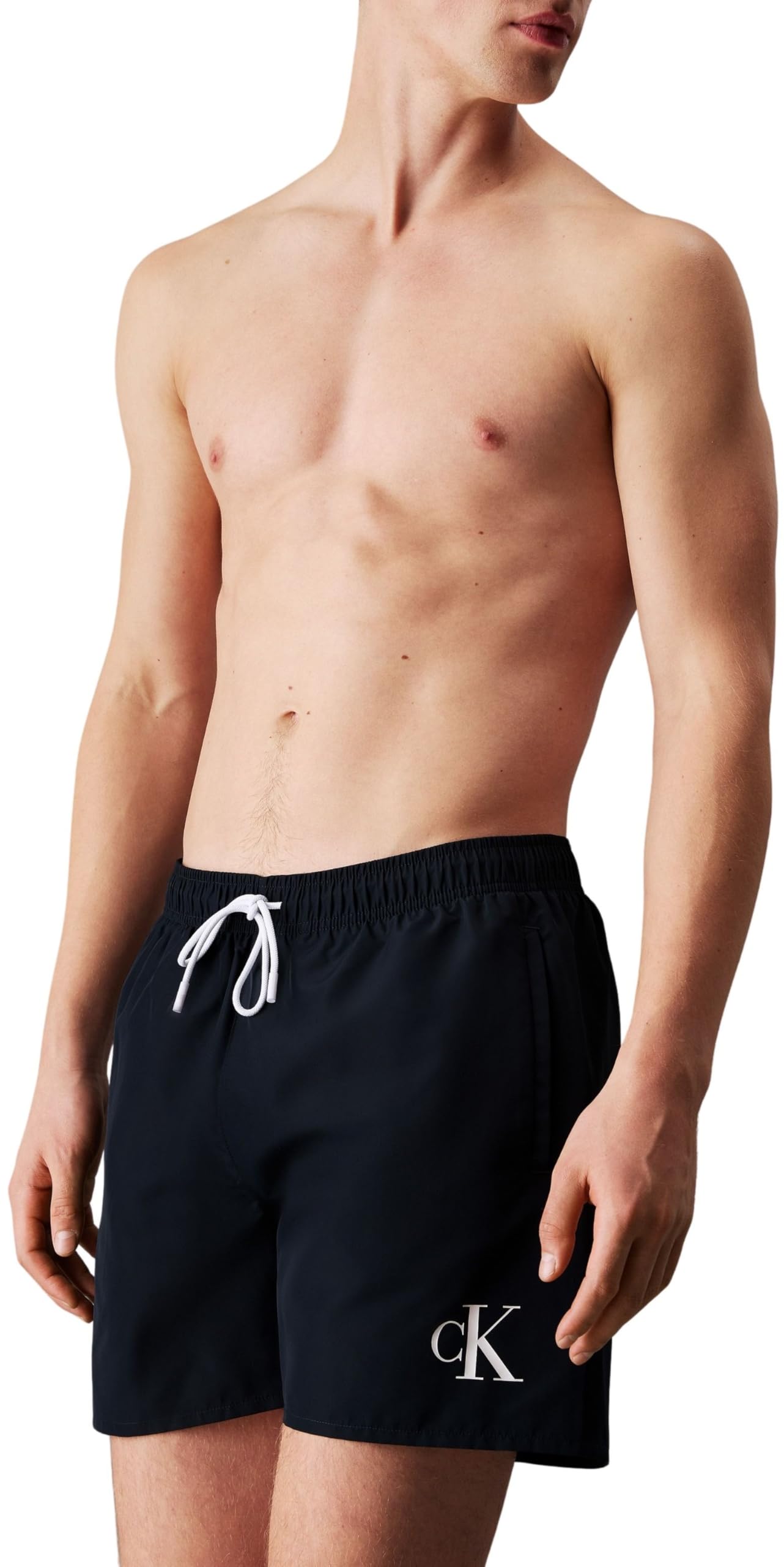 Calvin Klein Boxer Mare CK Piscina Uomo Swimwear con Logo Stampato Articolo KM0KM00800 Medium Drawstring