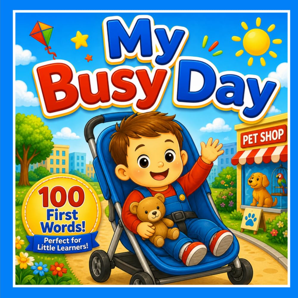My Busy Day: First 100 Words: A Fun Picture Book for Toddlers Learning Their First Words (Little Hearts Learning Series)