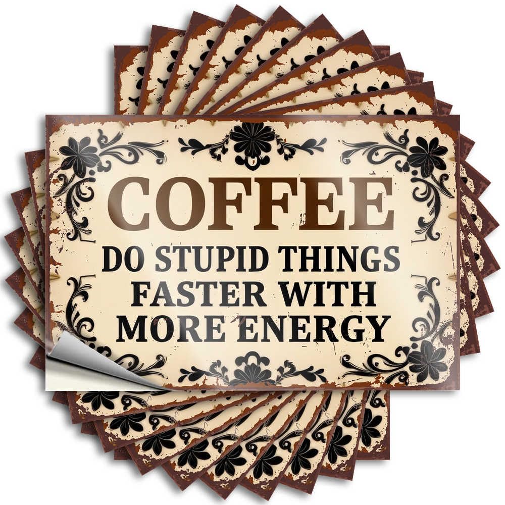 Boost Your Productivity with Coffee Sticker Teen | Southern Tumbler Removable Decal Pack(8X12CM)